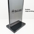 Satom Authoritative manufacturer Metal ring Translucent Black Acrylic Flip Menu Holder